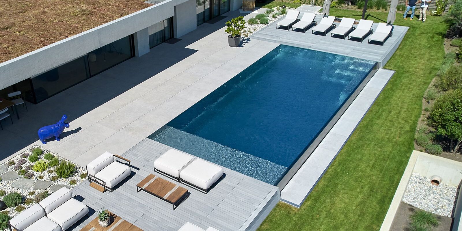 Piscine à débordement d'exception en inox