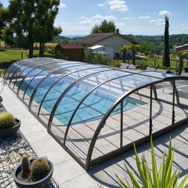 Abri de piscine bas en aluminium | EAP