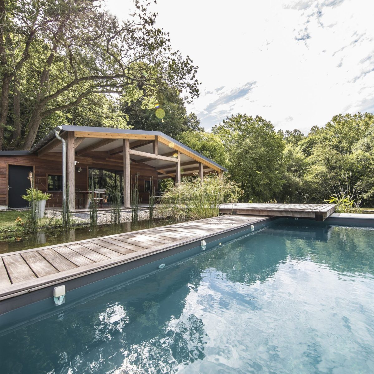 Piscine Bi-eaux avec bassin naturel